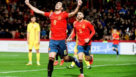 Un gol de Mikel Merino solventa el penúltimo ensayo de España sub-21