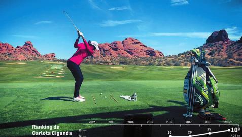 Carlota Ciganda sube al décimo puesto mundial, un hito para el golf español
