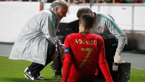 Cristiano Ronaldo sufre una lesión de