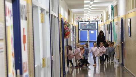 Colegio Público Luis Gil de Sangüesa Alumando del CP Luis Gil de Sangüesa durante una jornada de clase.