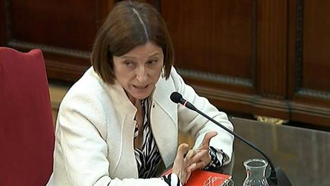 La expresidenta del Parlament Carme Forcadell durante su declaración en el juicio del