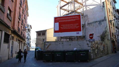 ¿Intervendrá el Ayuntamiento de Pamplona en el solar de Santo Andía en el Casco Viejo?