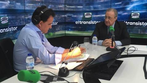Florentino Pérez, en El Transistor de Onda Cero. Florentino Pérez, en El Transistor de Onda Cero.