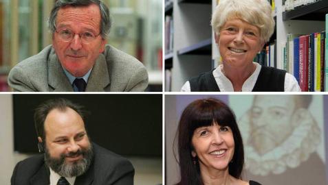 El arquitecto navarro Rafael Moneo, la socióloga inglesa Margaret S. Archer, el experto en economía de los medios Robert Picard y la filóloga hebrea Ruth Fine.