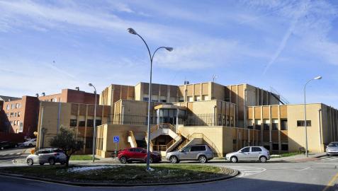 Vista del centro de salud de Tafalla donde se quiere implantar el servicio de urgencias comarcal.