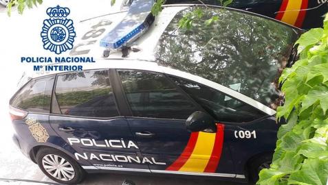 Un coche de la Policía Nacional, en una operación anterior.