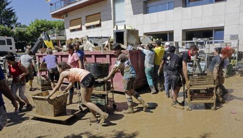 Antes y después en las inundaciones de Tafalla (II)