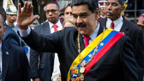 El presidente de Venezuela Nicolás Maduro, en un acto para conmemorar los 20 años de la Constitución de la República Bolivariana