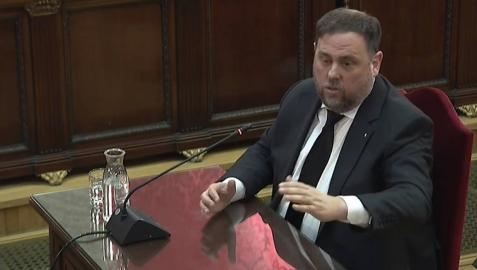 Junqueras, declarando en el juicio.