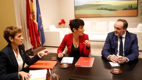Reunión de Chivite y Saiz con Esparza sobre los presupuestos y las medidas fiscales