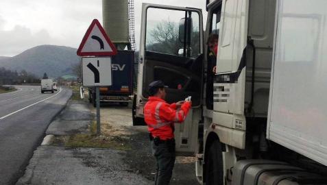 Denunciados por exceso de velocidad en un control en Ezkabarte el 3,5% de vehículos