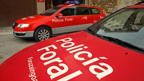 Policía Foral investiga los daños en vehículos en una nave de Gobierno de Navarra