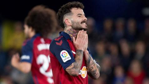 Rubén García se lamenta en el partido contra el Villarreal.