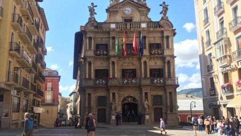 El Ayuntamiento de Pamplona, este sábado.