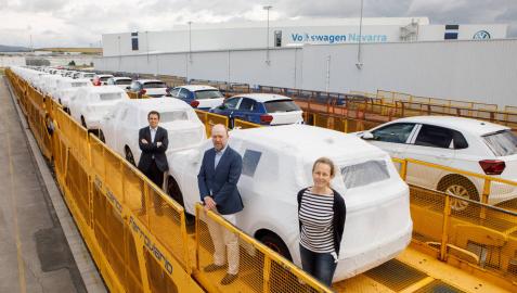 VW Navarra alcanza durante la pandemia su récord en el promedio de coches distribuidos por tren