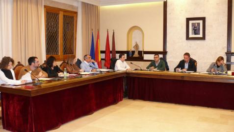 Imagen de un pleno anterior en el Ayuntamiento de Cintruénigo.