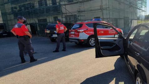 Intervención de agentes de la Policía Foral en Bera