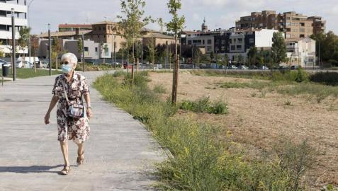 El gran parque verde se seca en verano