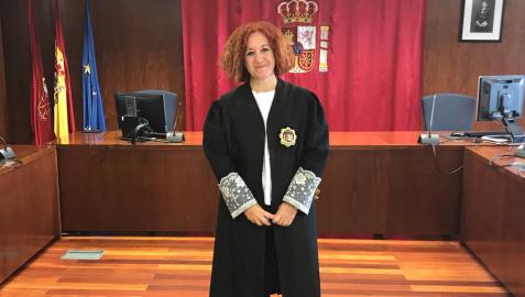 La magistrada Ana Llorca Blanco, en la Audiencia Provincial de Navarra.