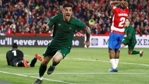 Yuri celebra su gol, que mete al Athletic en la final.