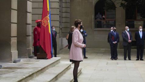 Fotos de la visita de Pedro Sánchez a María Chivite El presidente del Gobierno, Pedro Sánchez, acudió a Pamplona este viernes 13 de noviembre para reunirse con María Chivite y presentar el plan 'España Puede'.