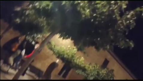 Actuación de la Policía Foral en un botellón este fin de semana