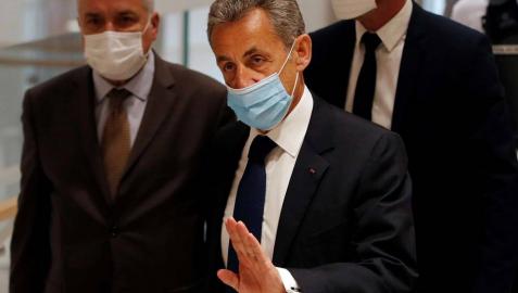 Sarkozy a su llegada a la corte donde ha sido juzgado por corrupción y tráfico de influencias