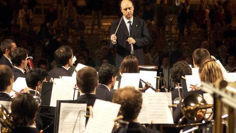 La Pamplonesa graba las canciones del Traslado de la Dolorosa