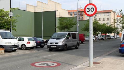 Señales para ir a 30 km/h en Pamplona, ¿funcionan?