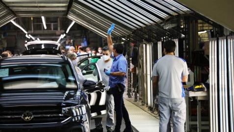 Imagen de la vuelta al trabajo en Volkswagen Navarra.