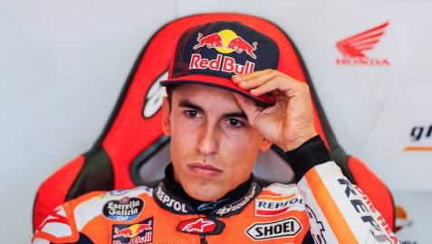 Marc Márquez, en su box, antes de la clasificación. Marc Márquez, en su box, antes de la clasificación.