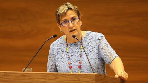 Marisa de Simón, durante el pleno de investidura.