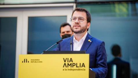 El vicepresidente de la Generalitat en funciones y candidato de ERC a la Presidencia, Pere Aragonès.
