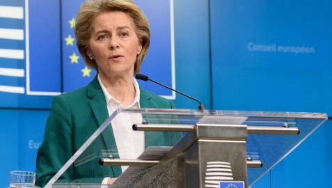 La presidenta de la Comisión Europea, Ursula von der Leyen.
