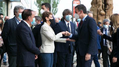Chivite cierra filas con Sánchez en los posibles indultos por el 'procés'