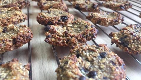 Imagen de las galletas de avena y plátano