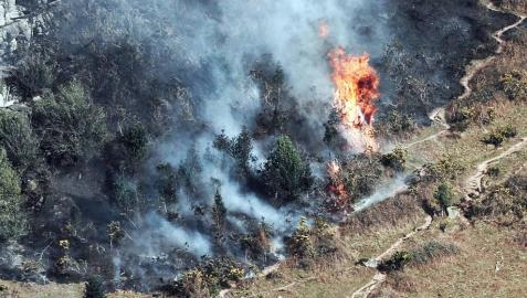 Fotos del incendio de Bera