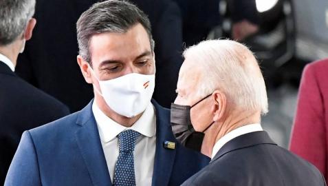 Encuentro entre Joe Biden y Pedro Sánchez.