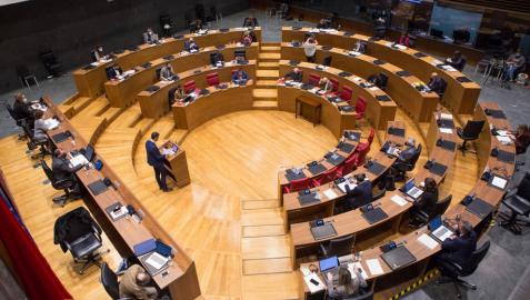 Imagen de un pleno del Parlamento de Navarra.