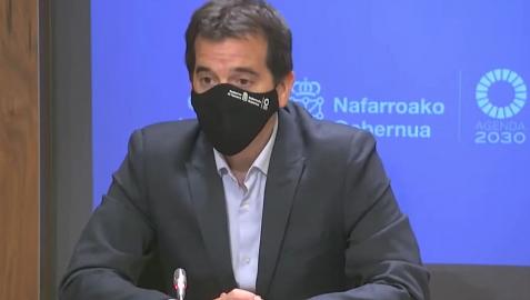 Mikel Irujo, en la rueda de prensa de presentación del Plan Estratégico 2023