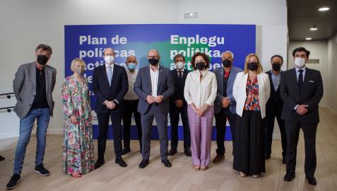 Participantes en la presentación del Plan de Políticas Activas de Empleo de Navarra
