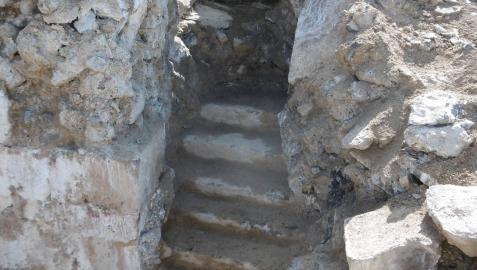 Restos arqueológicos del ‘cubo’ minado en 1522