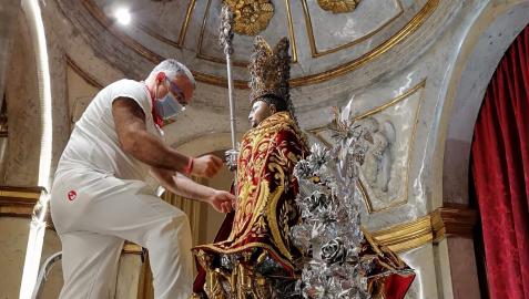 San Fermín El santo luce sus mejores galas.