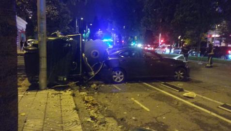 Imagen del accidente en la avenida Bayona.