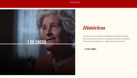 Captura de la pagina web losviviremos.es donde se pueden visualizar los videos