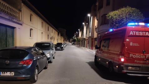 Imagen de una ambulancia de la Policía Foral, en Corella.
