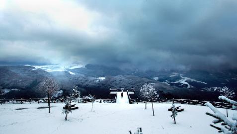 Mirador de Azpirotz en pleno invierno.