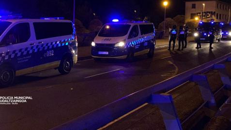 Dispositivo de Policía Municipal y Policía Nacional.