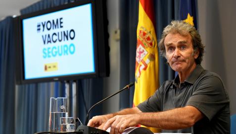 Fernando Simón durante su comparecencia ante los medios este lunes, 12 de julio