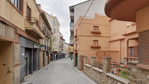 Calle Ugarte de Tudela, donde se ha producido el incendio.
